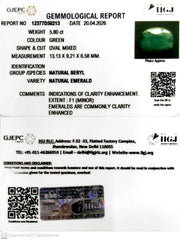 5.8/CT Natural Panna Stone with Govt. Lab Certificate-12377D50213